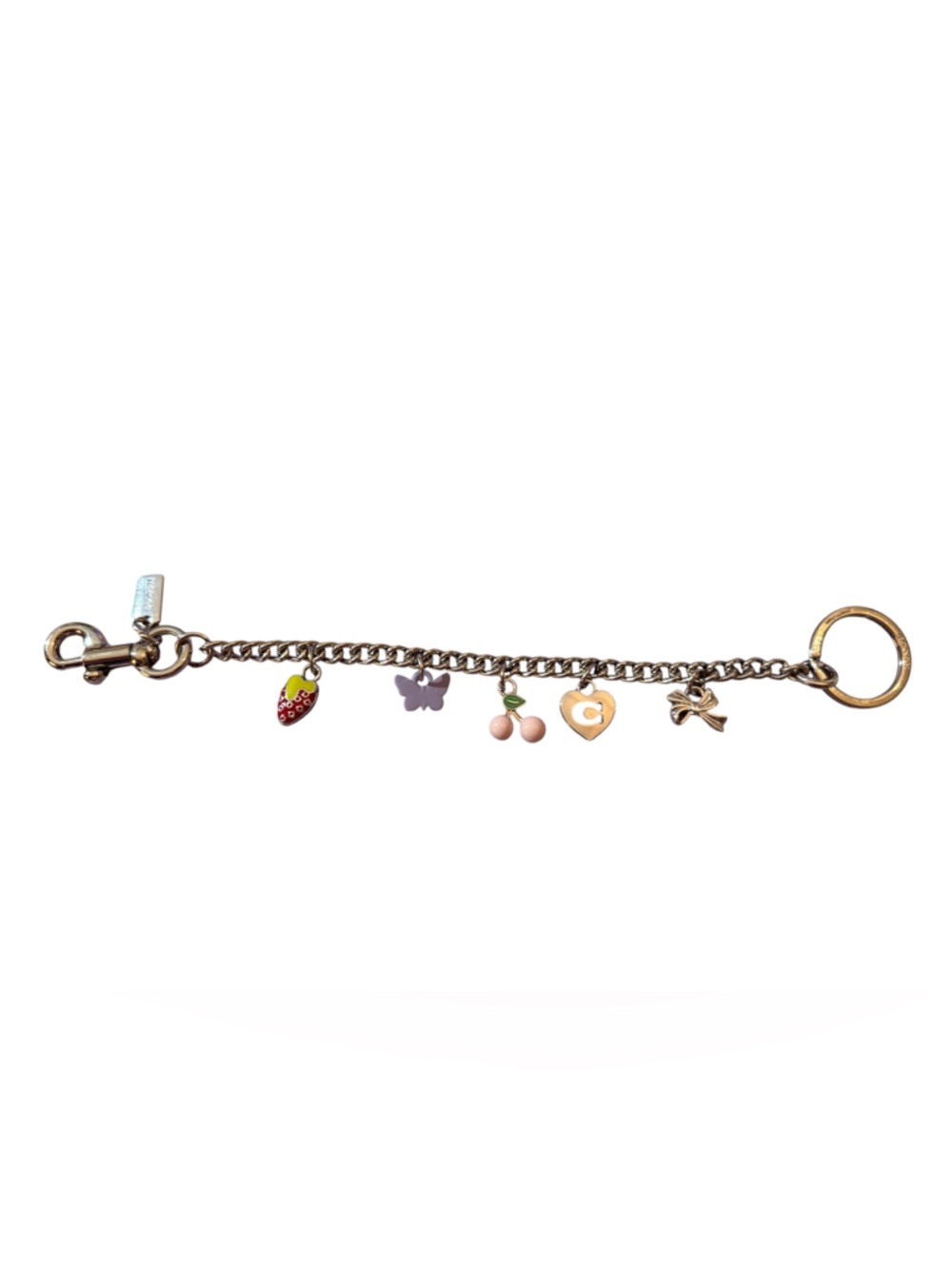 Coach Silver Motif Chain Bag Charm, NWOT